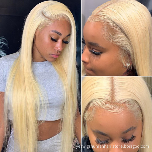 YesWigs Cheap 613 Blonde Hd Full Lace Front Wig Raw Brazilian Virgin Human Hair 613 Lace Frontal Wig For Black Women Human Hair